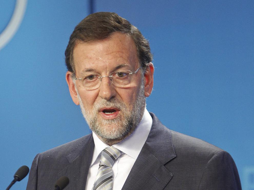 Mariano Rajoy durante la comparecencia