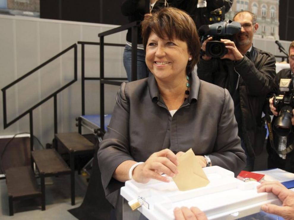 La líder del Partido Socialista francés, Martine Aubry.
