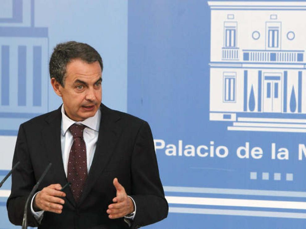Zapatero, durante su comparecencia