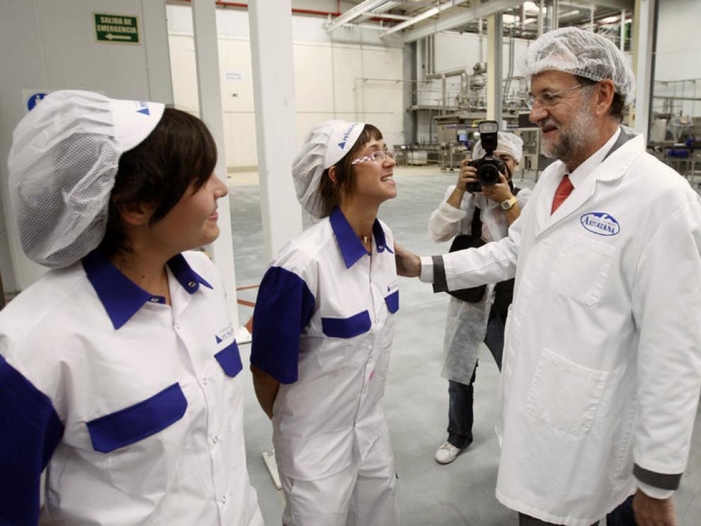 Rajoy durante la visita