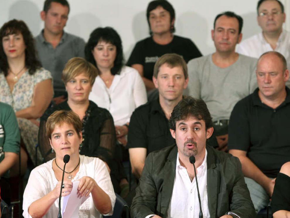 Varios miembros de la izquierda abertzale, entre ellos, Peio Urizar de Bildu.
