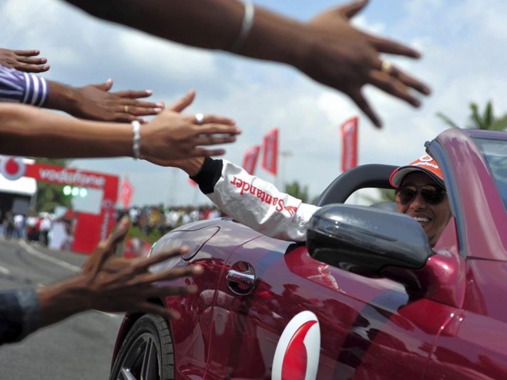 Hamilton encandiló al público en la India