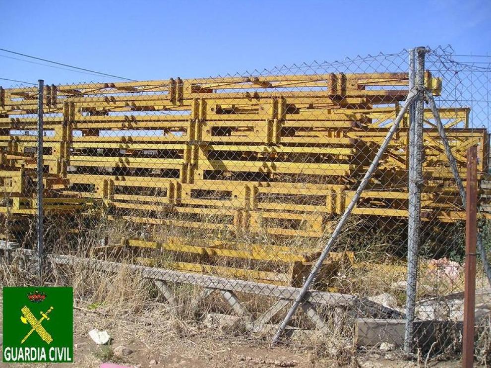Material de construcción robado e intervenido por la policía