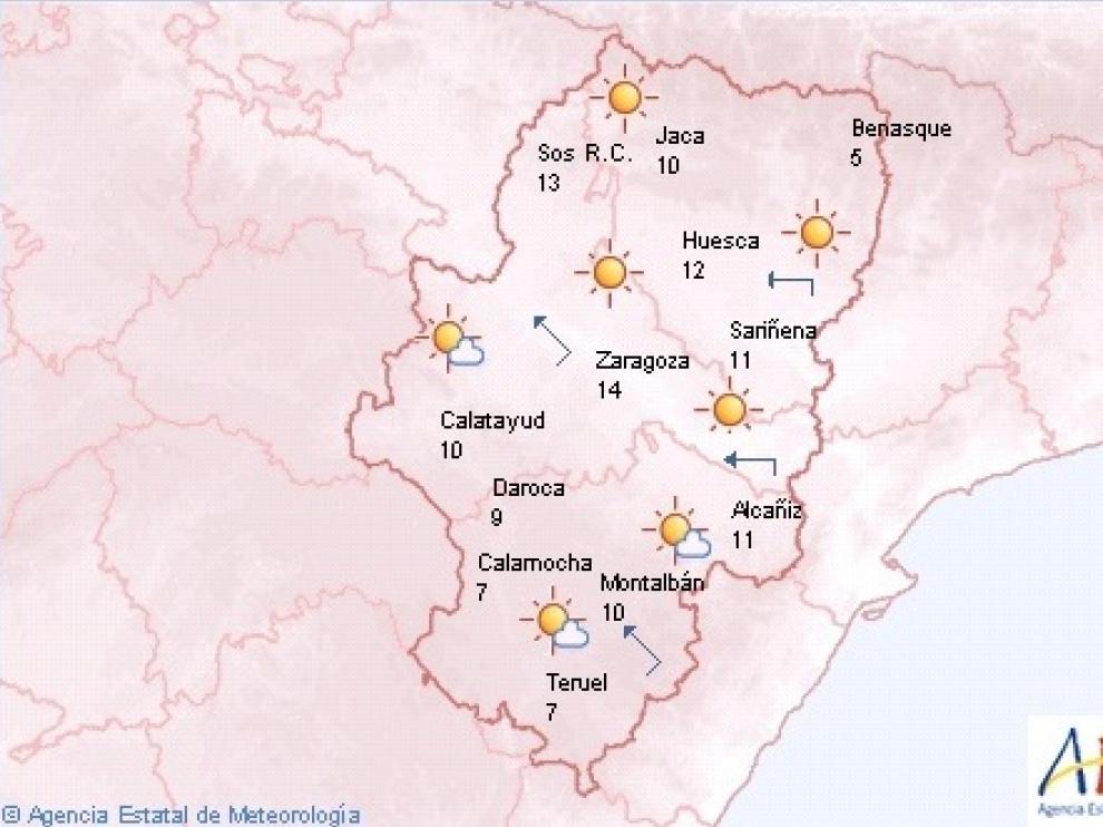 Previsión para este viernes, 30 de septiembre, de 0 a 12 horas.