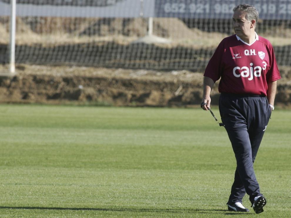 Primer entrenamiento de Quique Hernández al frente del Huesca