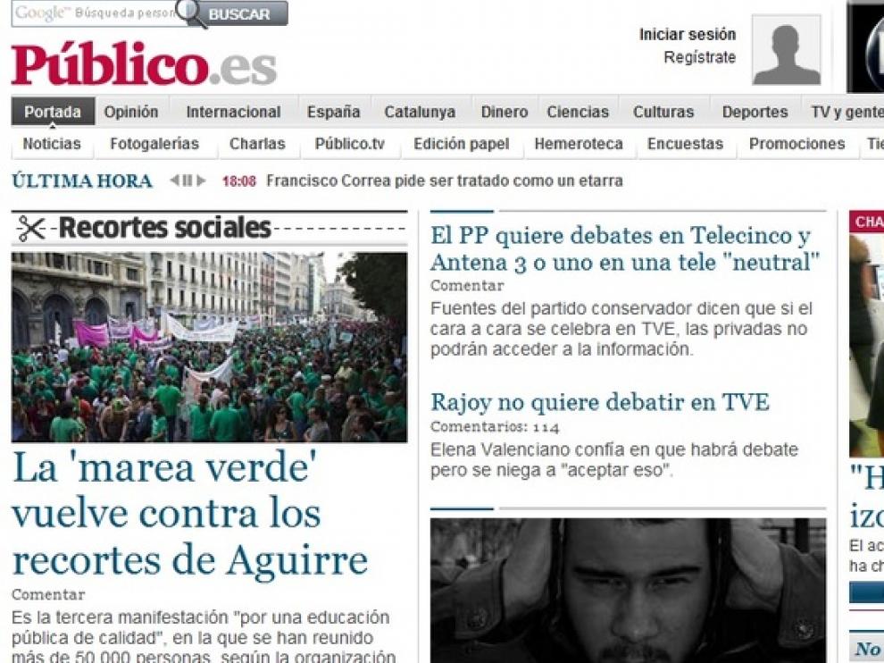 Portada de publico.es