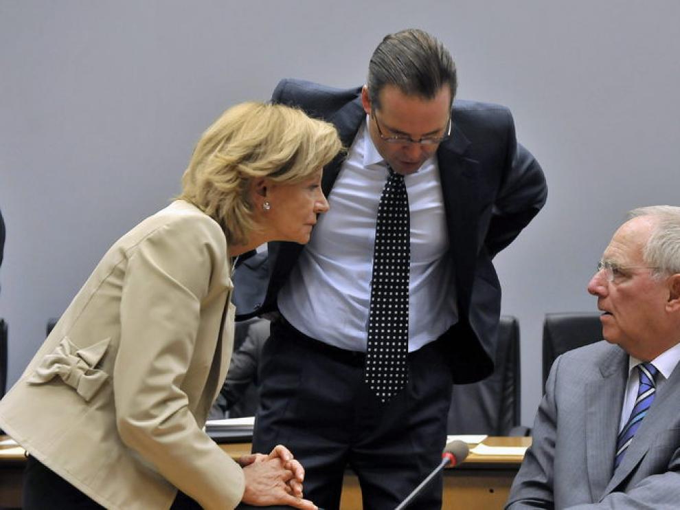 Elena Salgado en Bruselas