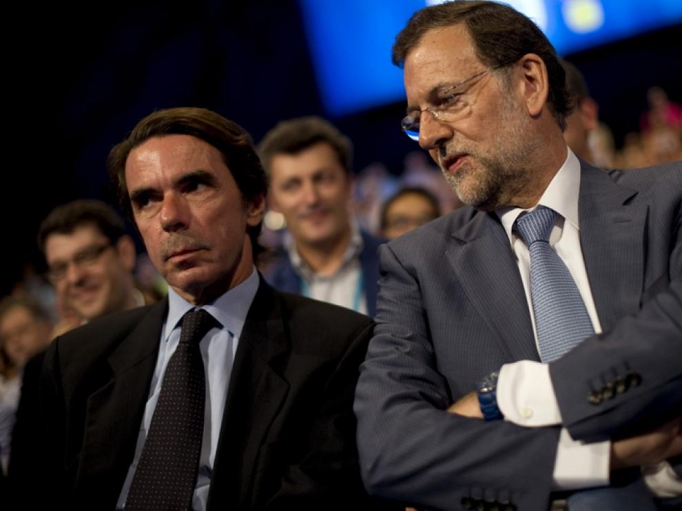 Aznar y Rajoy en la convención de málaga