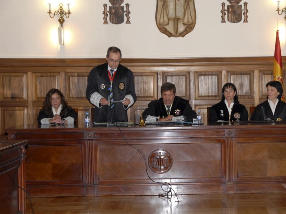 El fiscal jefe, Jesús Gargallo, durante su discurso en el acto de apertura del año judicial.