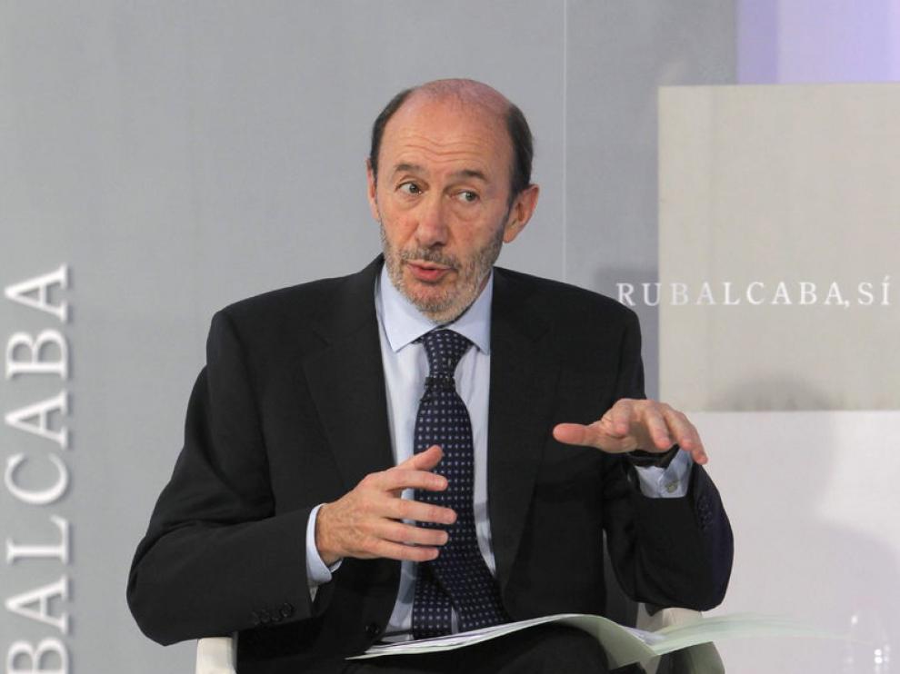 El candidato del PSOE a la Presidencia del Gobierno, Alfredo Pérez Rubalcaba