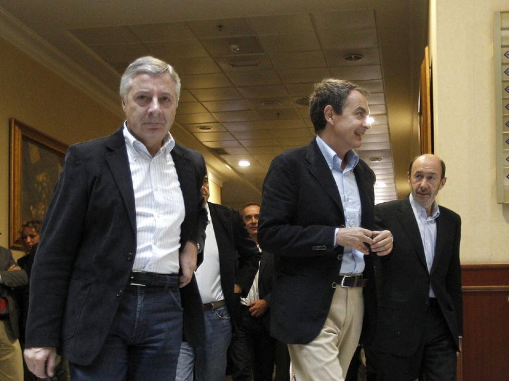 Blanco, Zapatero y Rublacaba en el Comité