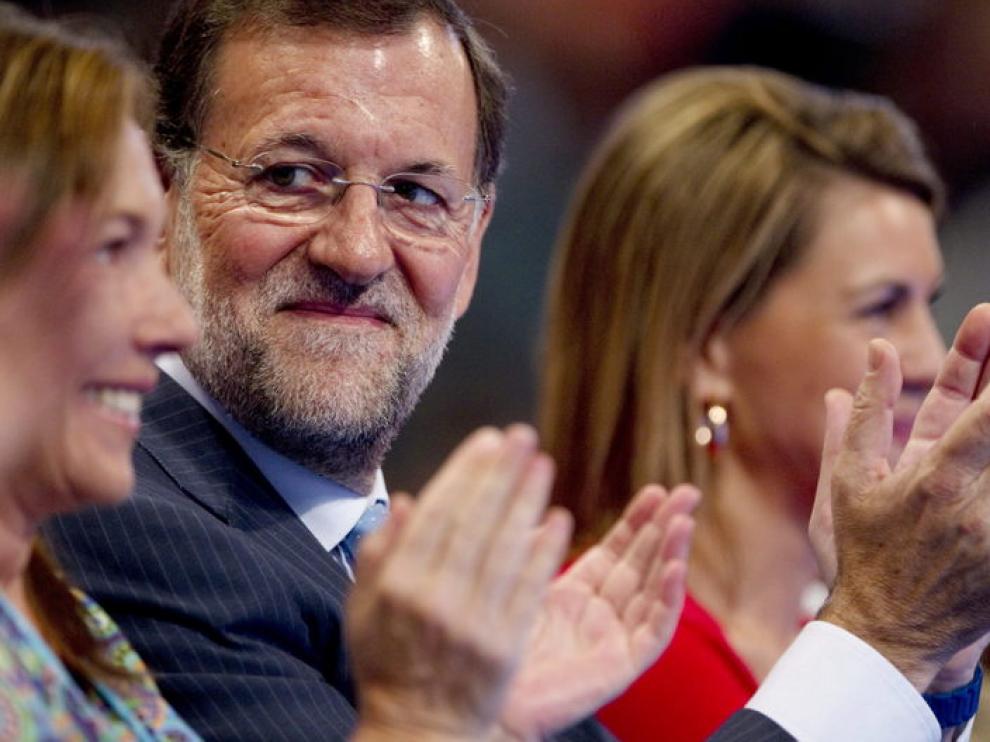 Mariano Rajoy, sonriente durante la convención en Málaga