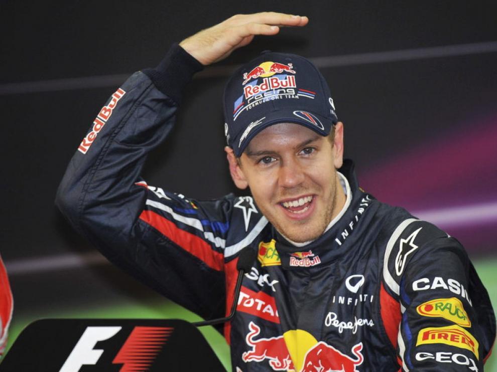 Vettel habla con la prensa
