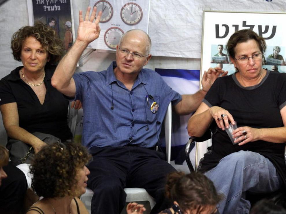 Los padres del soldado israelí Guilad Shalit