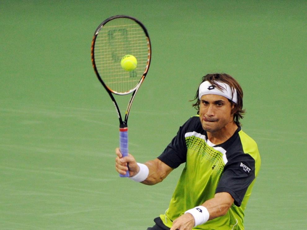 David Ferrer, en el partido contra Feliciano López