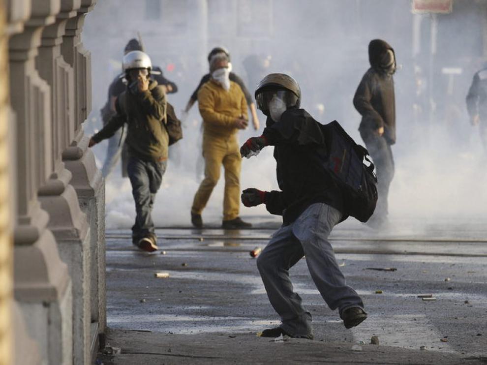 Incidentes con los indignados en Roma