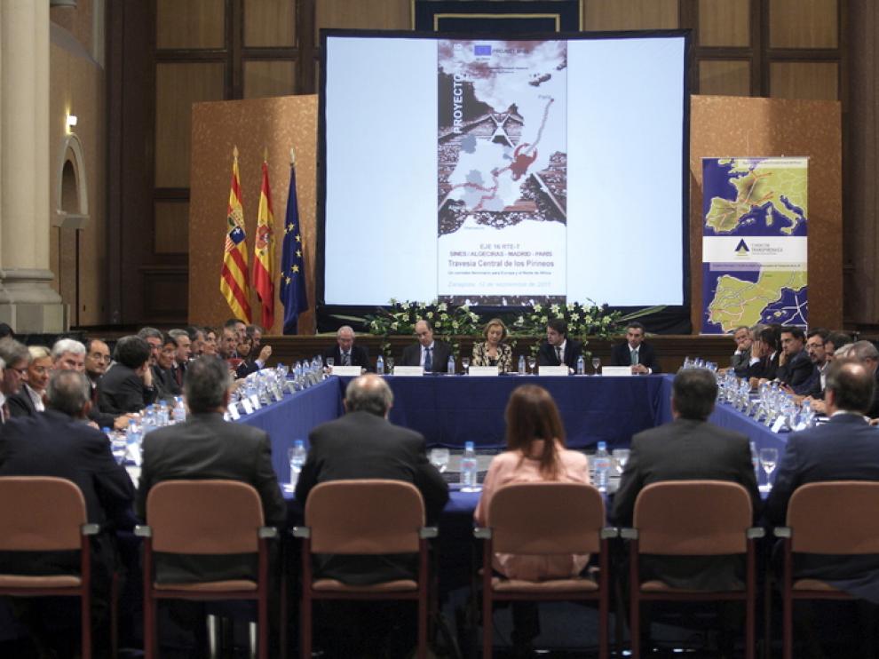 El pasado mes de septiembre el Gobierno de Aragón organizó una reunión en Zaragoza en apoyo de la TCP