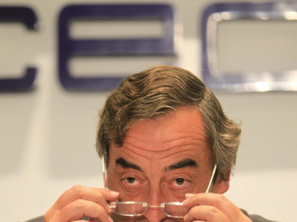 El presidente de la CEOE, Juan Rosell