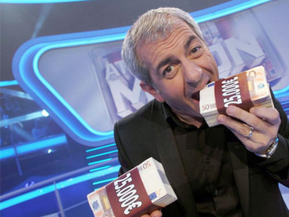 Carlos Sobera en el plató de 'Atrapa un millón'