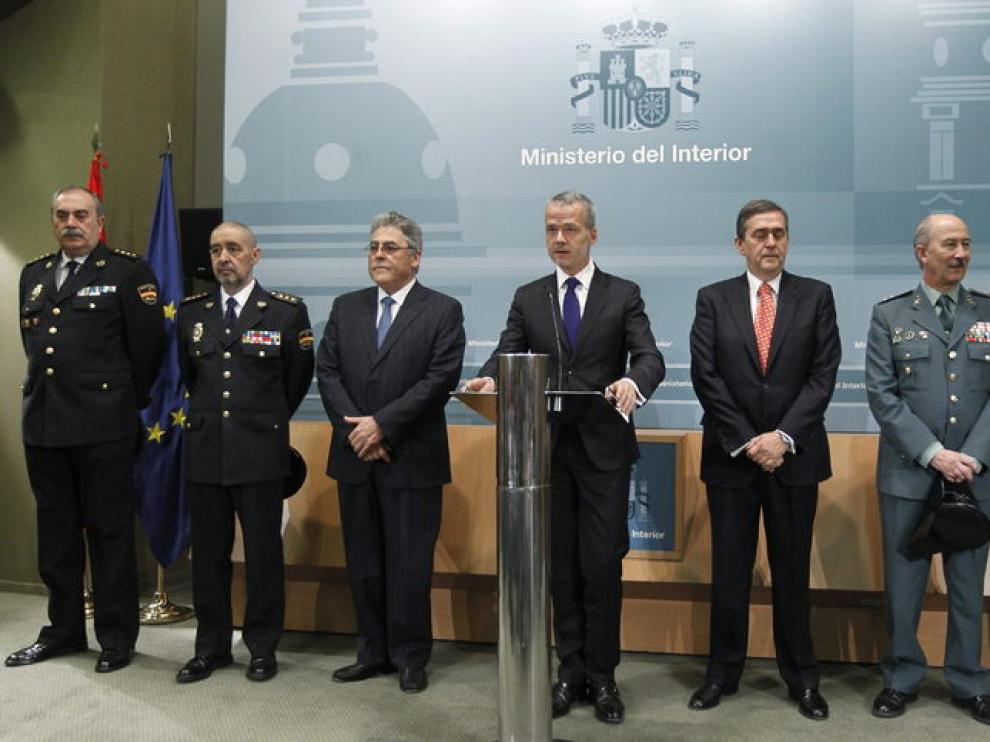 Rueda de prensa del ministro del Interior, Antonio Camacho