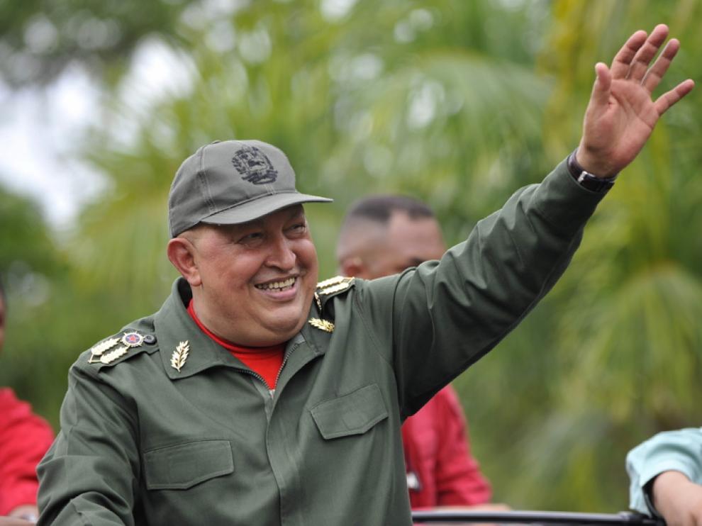 Hugo Chávez en su regreso a Venezuela