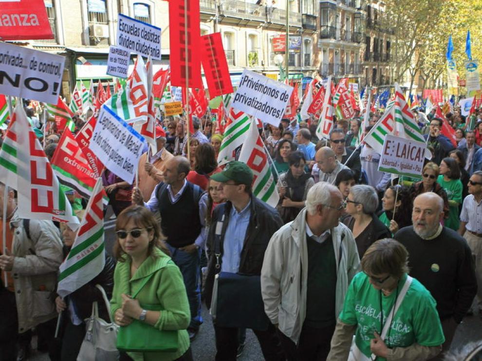 Manifestación por las calles del centro de Madrid