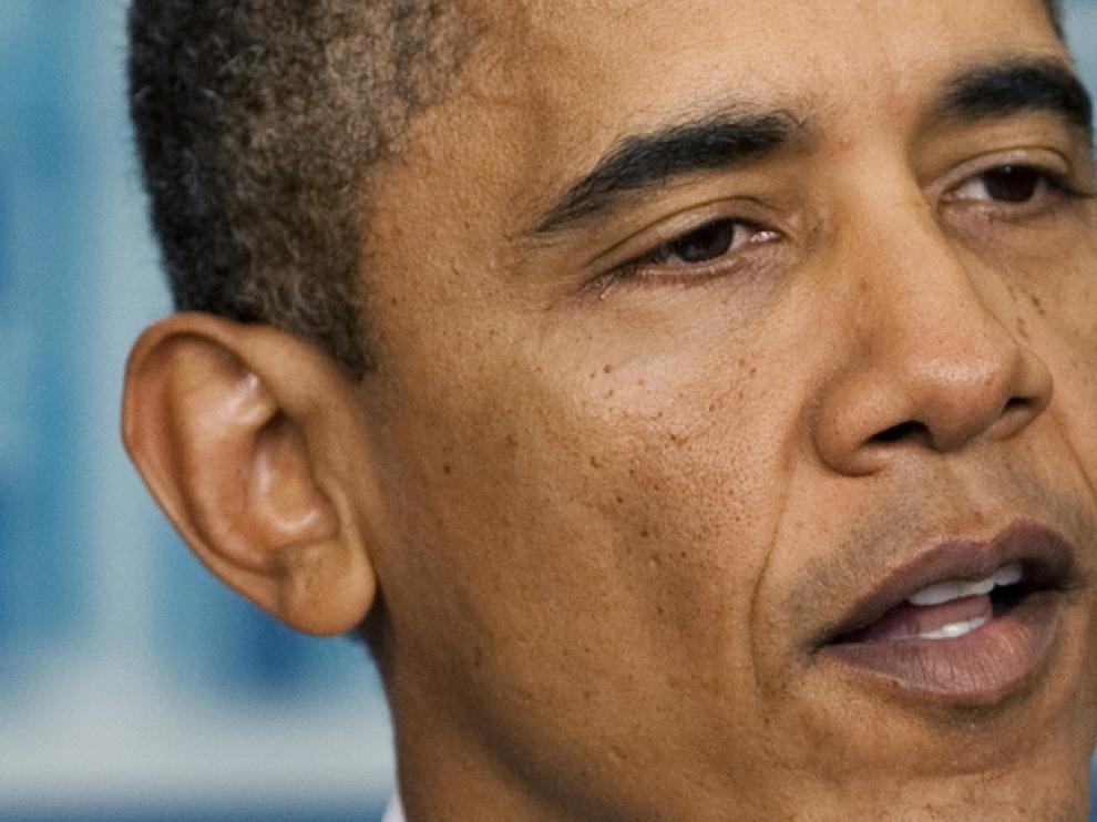 Obama, durante su discurso de los sábados