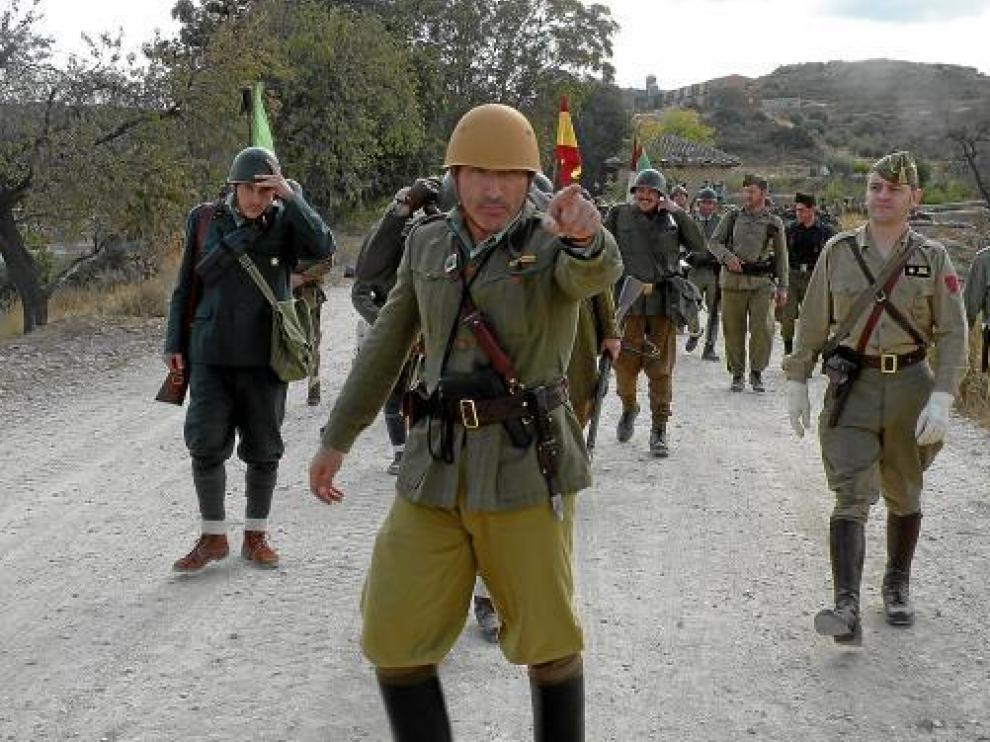 Escenificación del ejército italiano.