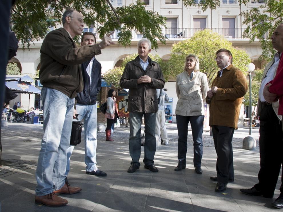 Eloy Suárez, con los hosteleros