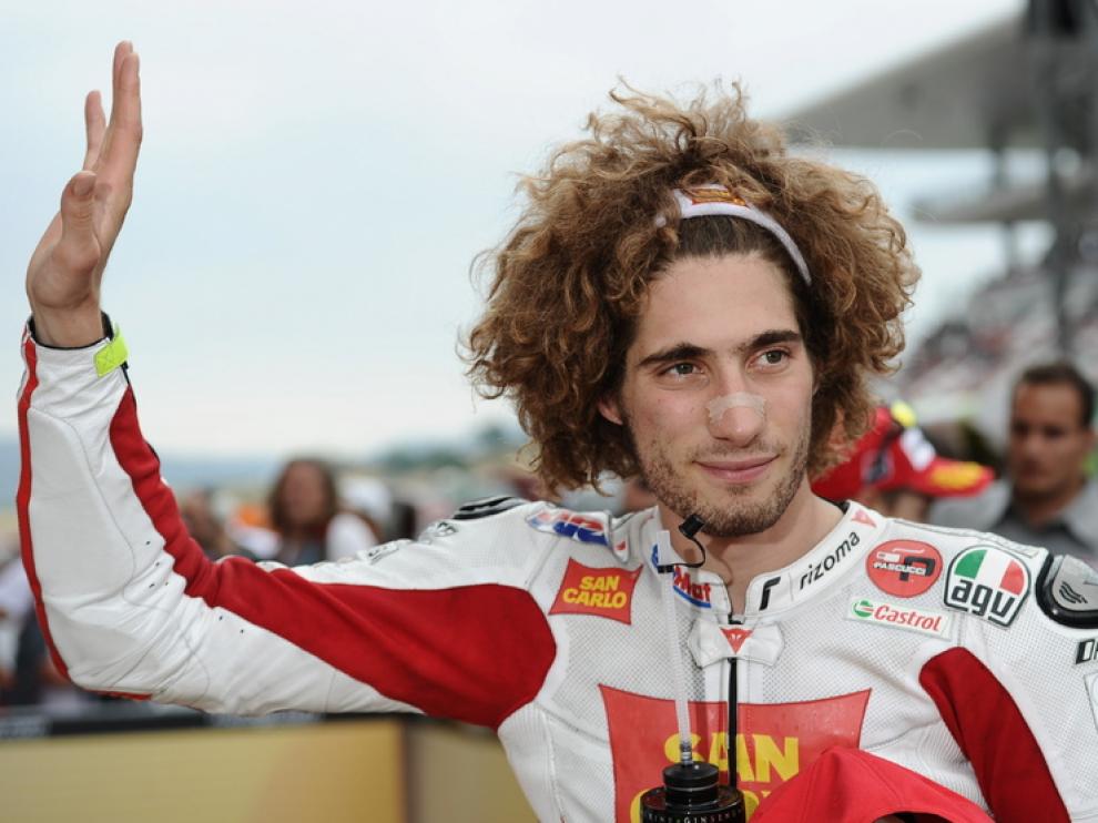 Marco Simoncelli en pasado mes de julio.