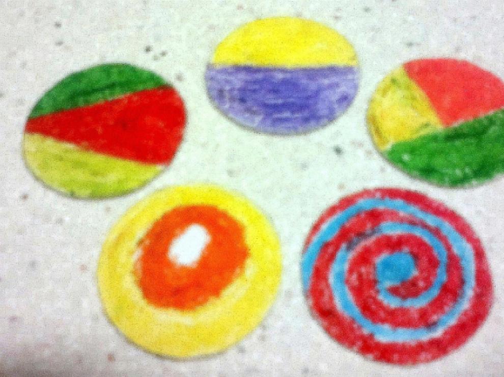 Ejemplos de discos de colores