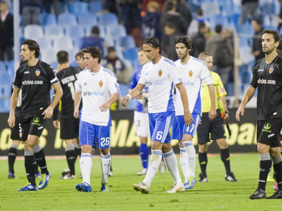 Imágenes del encuentro de Liga entre el Real Zaragoza y el Valencia.