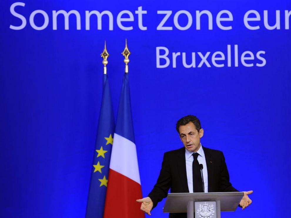 Sarkozy durante la cumbre
