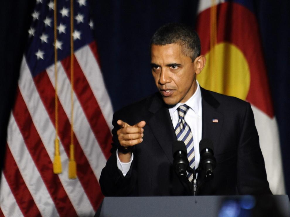 Barak Obama en una rueda de prensa reciente