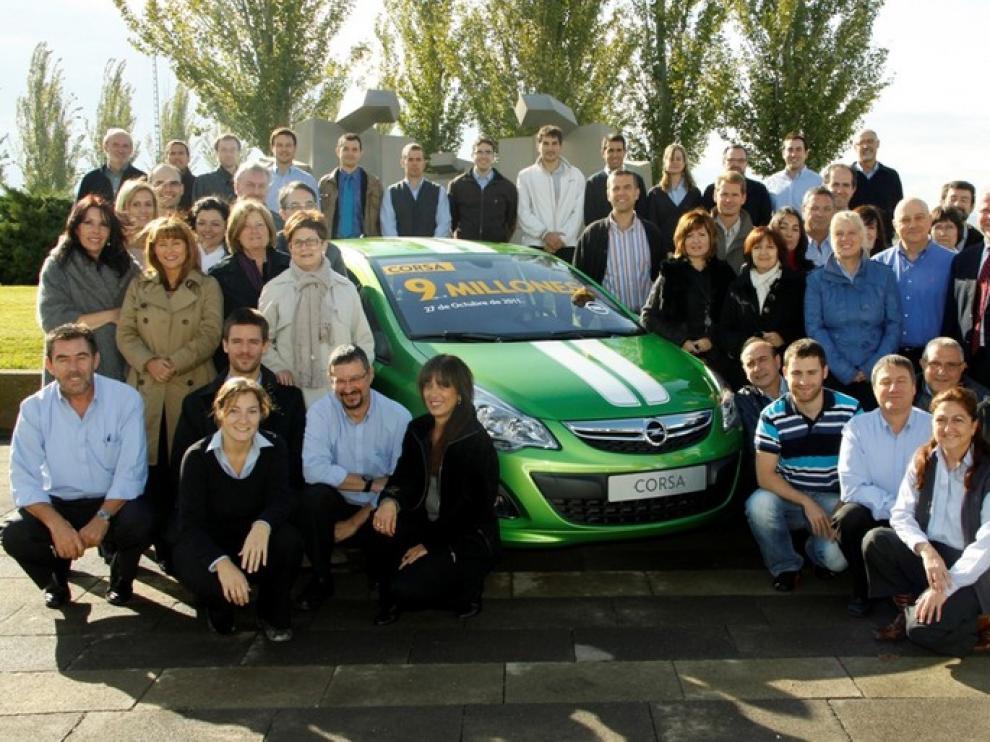 Salida de la Unidad 9 Millones del Opel Corsa fabricada en la Planta de GM España en Figueruelas