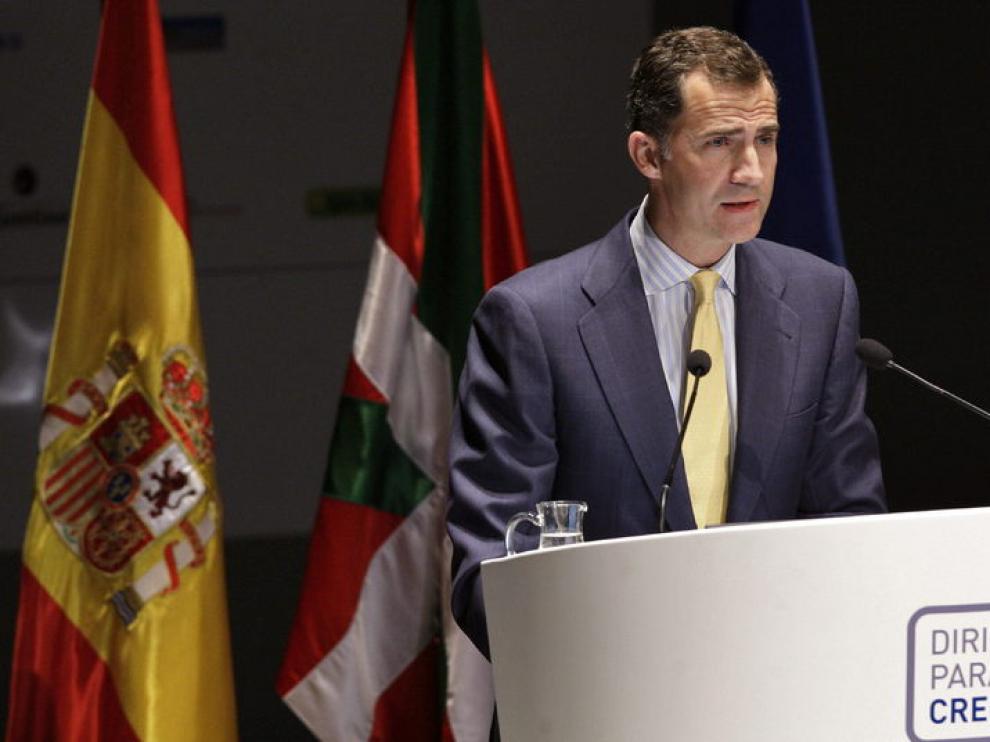 El Príncipe durante el discurso de clausura del Congreso de Directivos de la CEDE