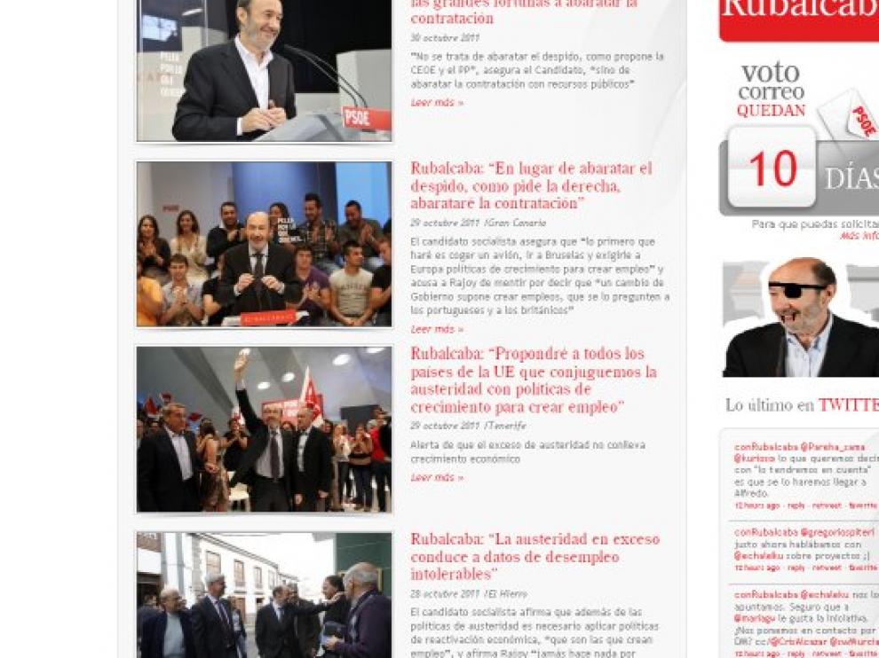 La web de Rubalcaba, hackeada