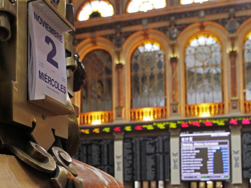 Interior de la Bolsa de Madrid