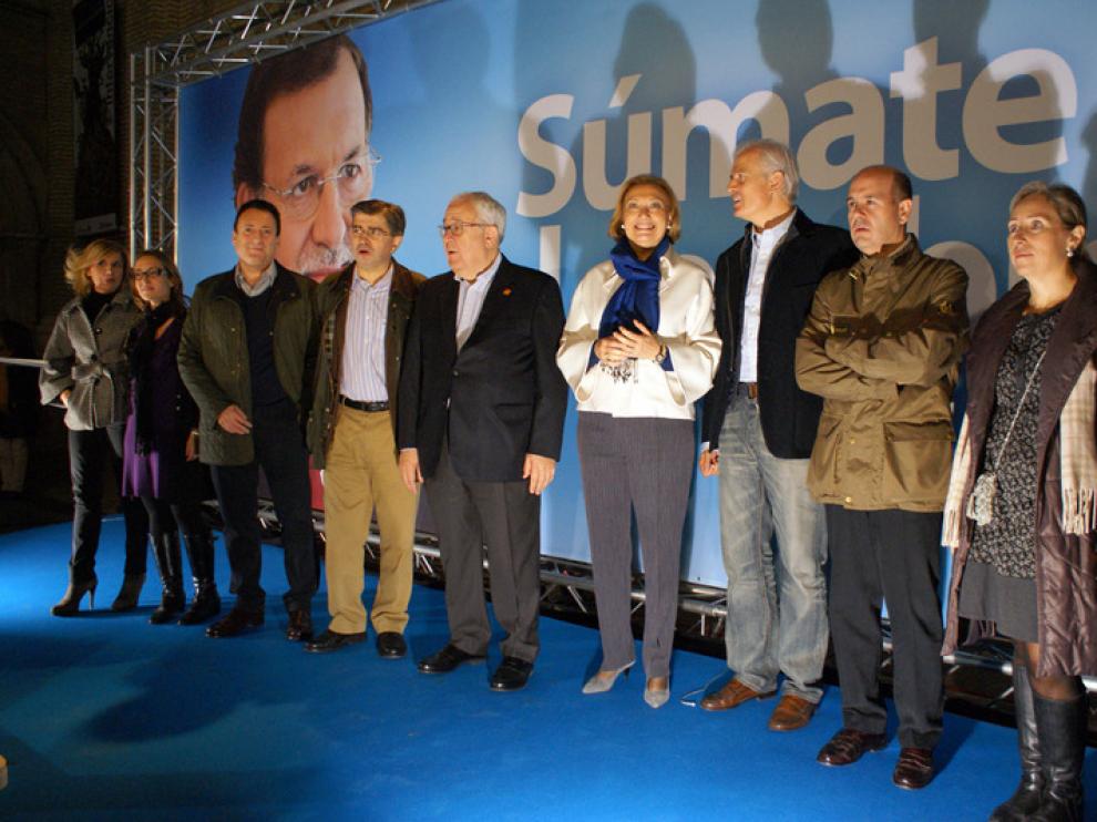 Acto de apertura de campaña de la coalición PP-PAR en Zaragoza
