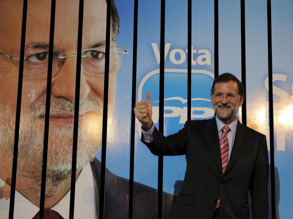 Mariano Rajoy, durante el acto de apertura de campaña