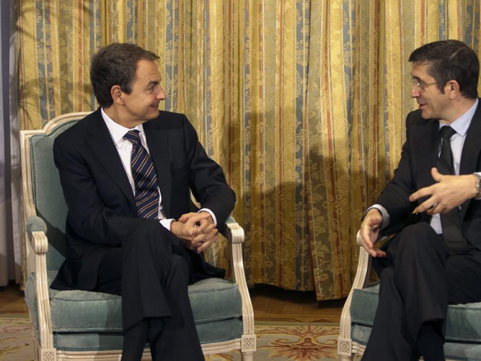 Reunión entre Zapatero y Patxi López