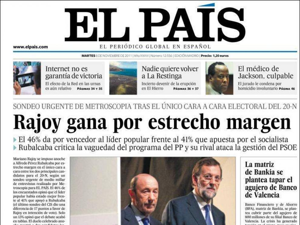 Portada de El País