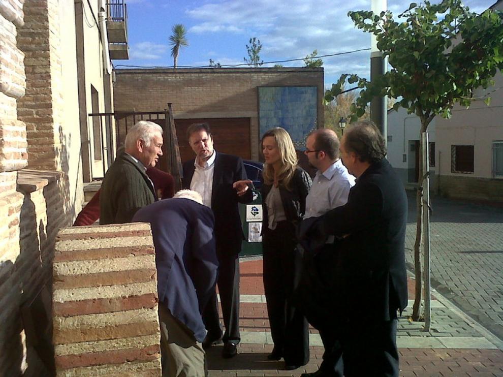 Marcelino Iglesias y Pilar Alegría en Muel