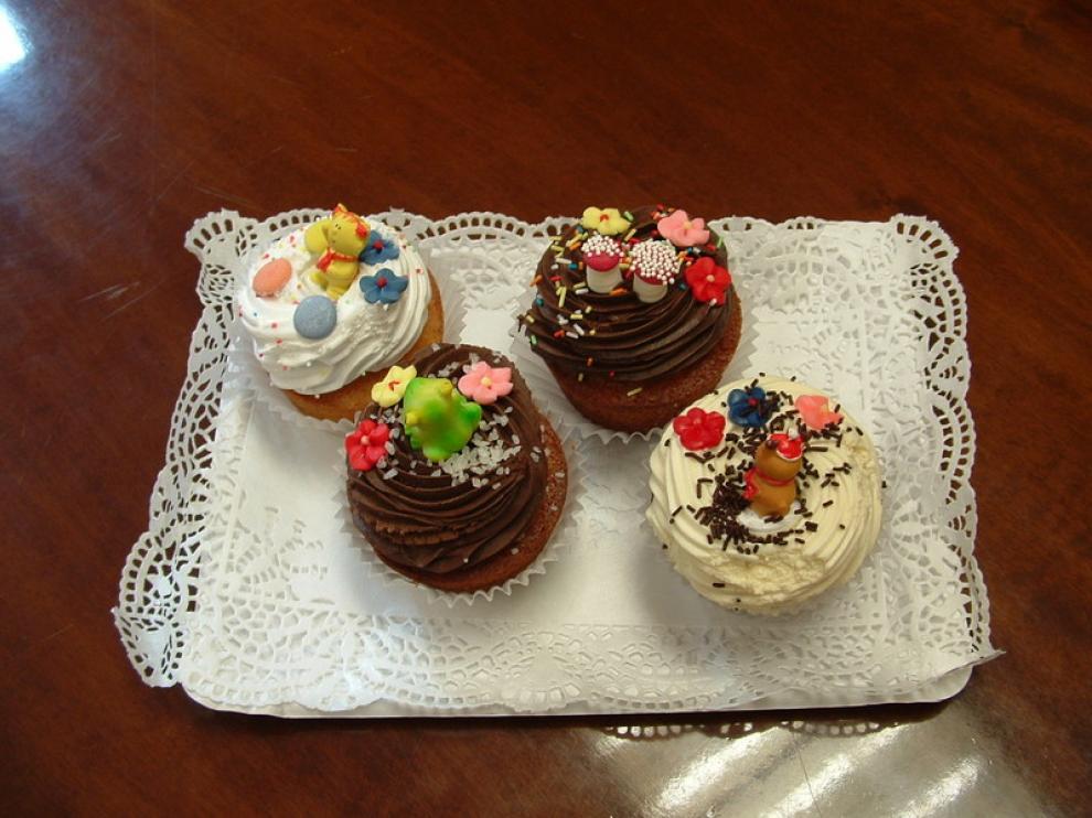 Algunos 'cup cakes' de la pastelería Soler de Huesca