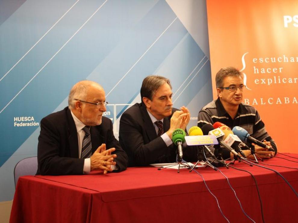 Víctor Morlán, Valeriano Gómez y José María Becana