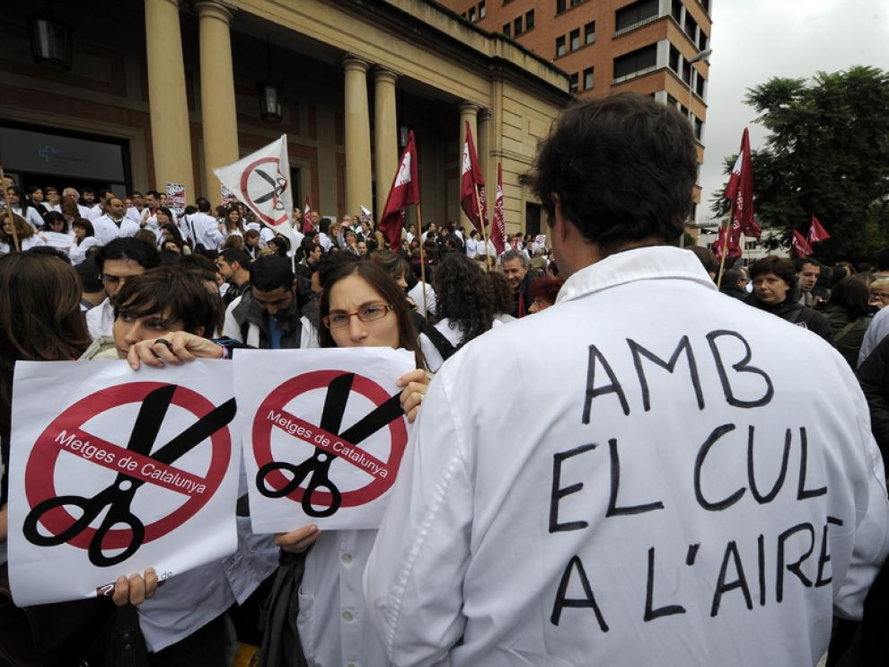 Huelga de los médicos en Cataluña