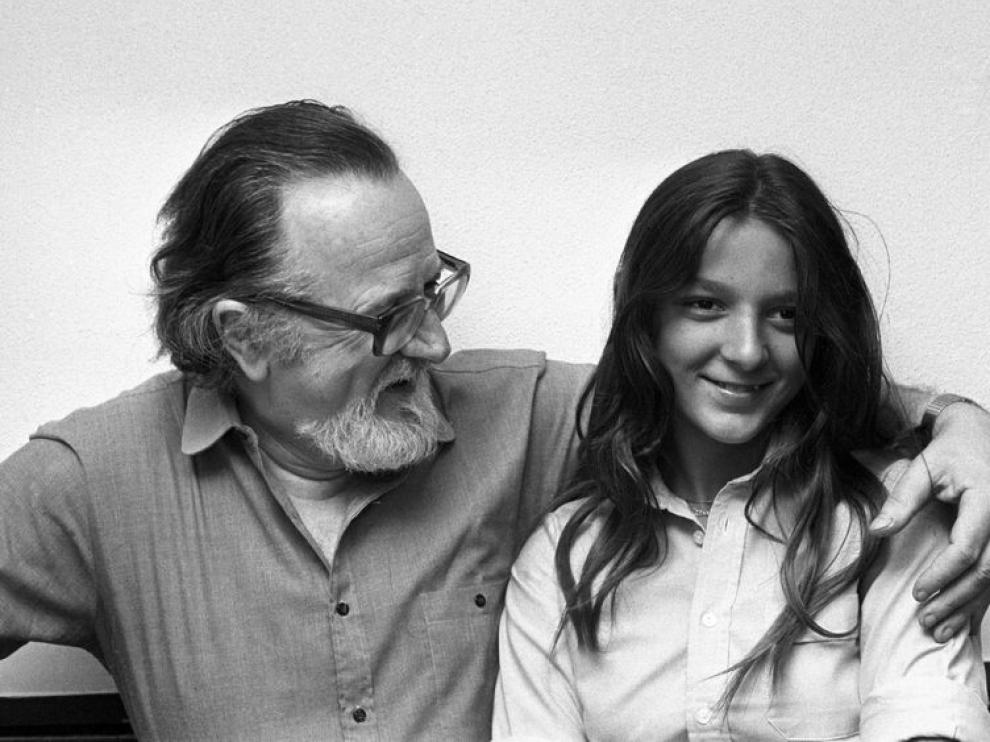 José Donoso con su hija Pilar