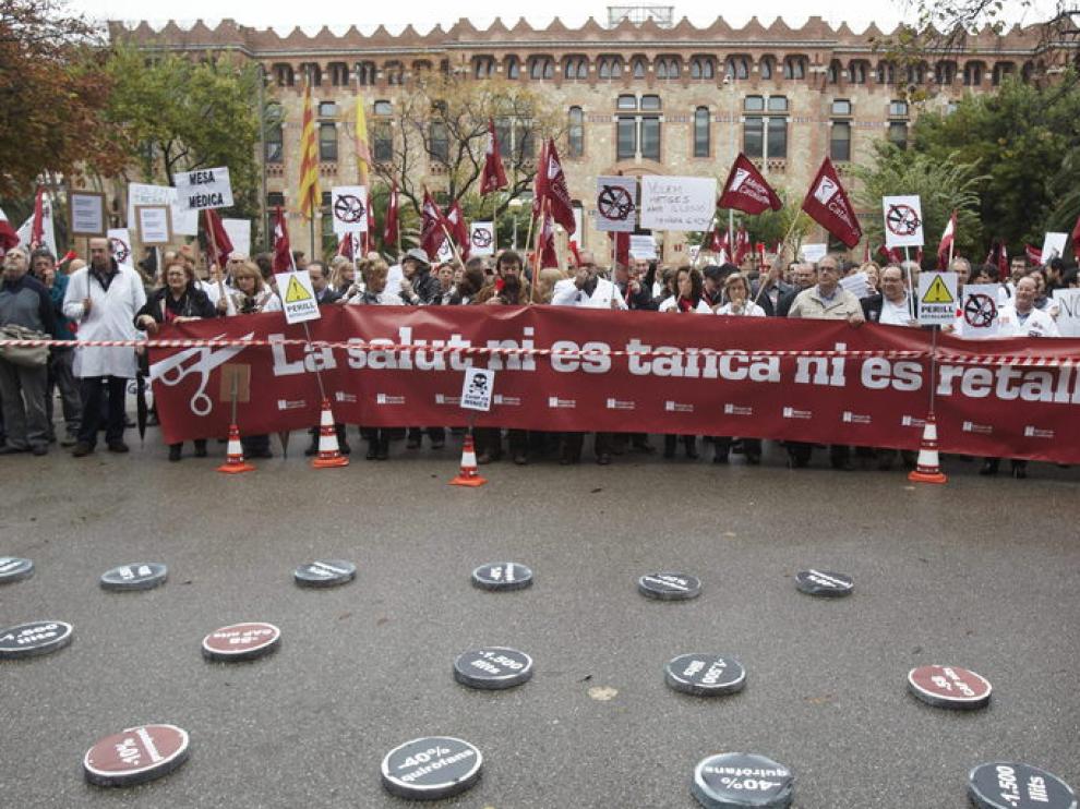 Médicos en huelga por los recortes