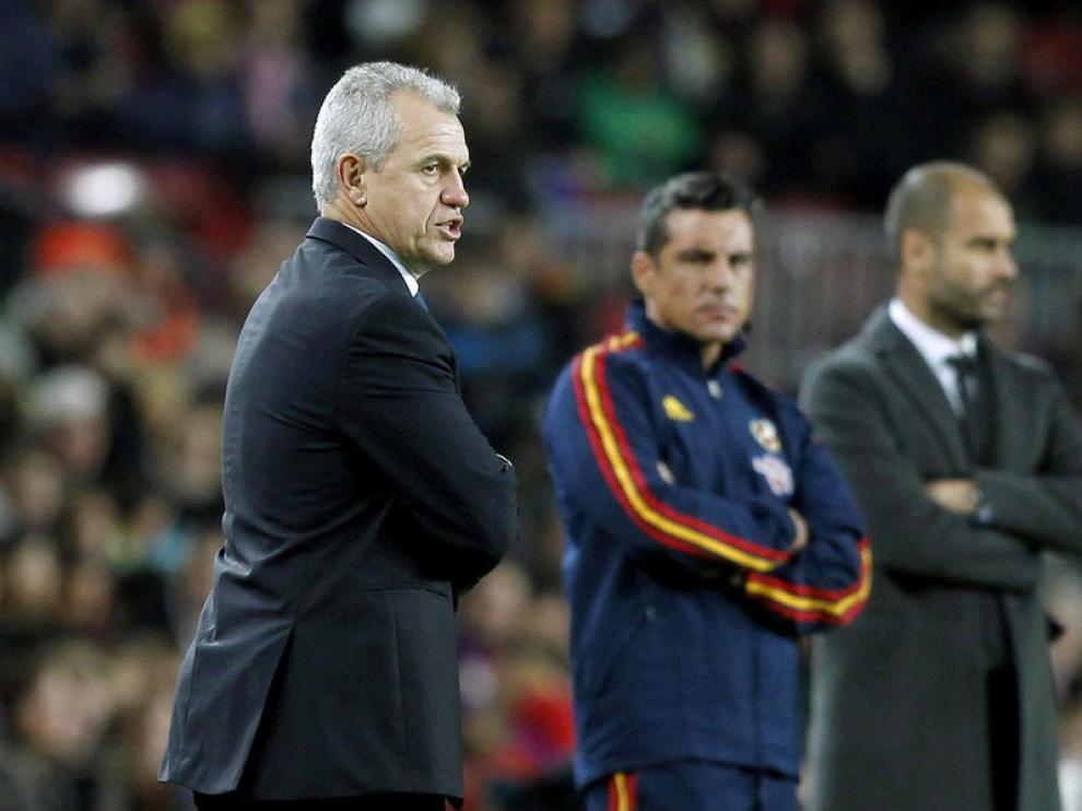 Javier Aguirre en el Camp Nou