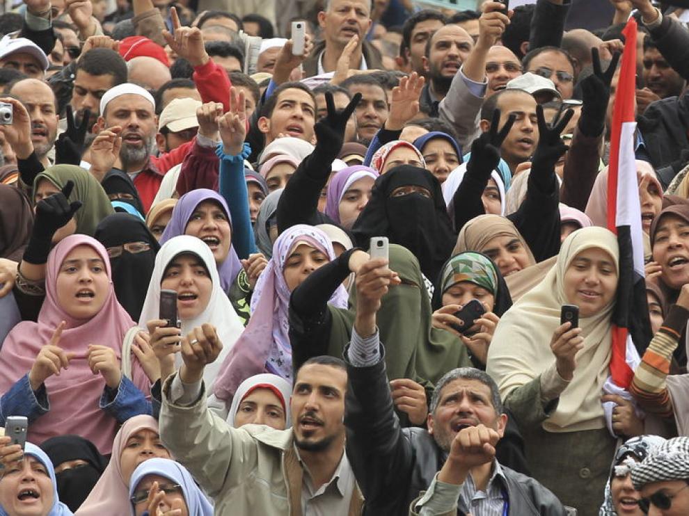 Protesta en la plaza Tahrir, el pasado viernes